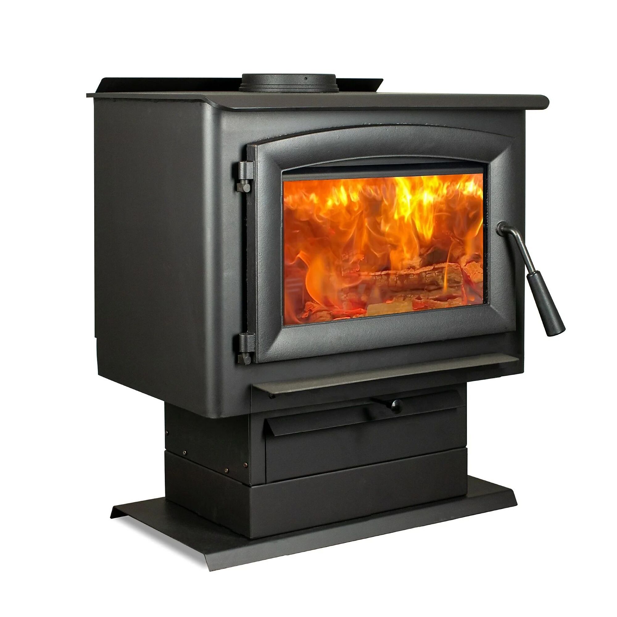 Ashley Hearth, 2000 Sq. Ft. Pedestal Wood Stove, Heat Output 89000 Btu/hour, Heating Capability 2000 ft², Model# AW2020-P